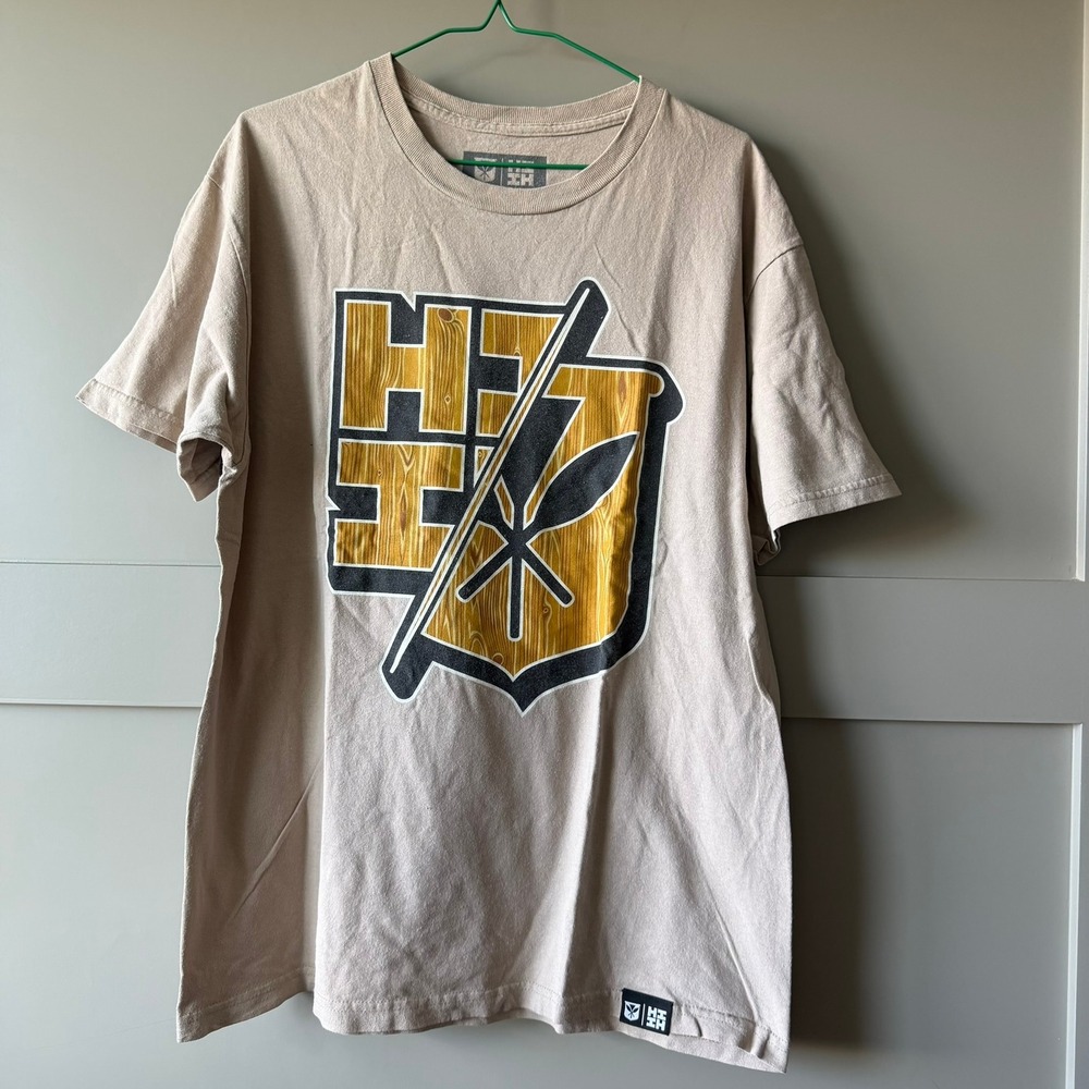 HI Finest Graphic T-Shirt‎ Mens Large Tan Iulai Line 2021 Short Sleeve Tee